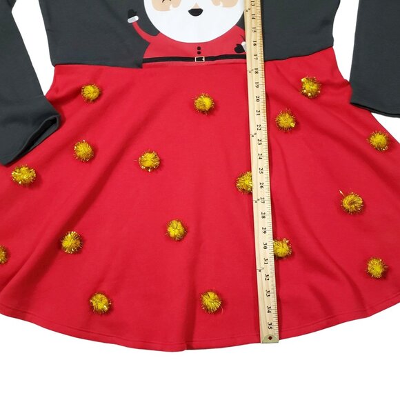 Mighty Fine Santa Sweatshirt Dress Teachercore Ugly Sweater Christmas Sz 1X NEW - Picture 11 of 11
